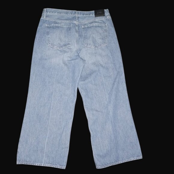 Express Wide Leg High Rise Rigid Jeans Light Wash Denim Women Size 16 S Casual - Picture 2 of 16